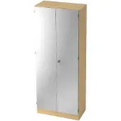 Hjh OFFICE PRO SIGNA K 6200 SG - Ahorn/Silber 5 OH mit Knauf (abschließbar) Garderobenschrank