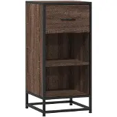 vidaXL Sideboard Braun Eichen-Optik 35,5x35x76 cm Holzwerkstoff Metall