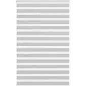vidaXL Doppelrollo Hellgrau 140x200 cm Stoffbreite 135,9 cm Polyester