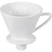 Cilio Kaffeefilter mit Stutzen, weiß, Glasierter Keramikfilter mit Loch, perfekt für Isolierkannen und -Flaschen, Durchmesser: 13,5 cm