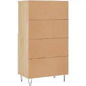 vidaXL Highboard Sonoma-Eiche 60x36x110 cm Holzwerkstoff