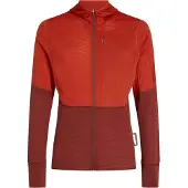 Icebreaker W Mer 200 Realfleece Descender Long Sleeve Zip H agate/port/cb (IB0NK) XL