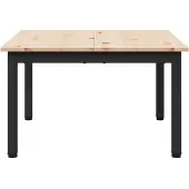 vidaXL Couchtisch Natur 60 x 60 x 36 cm Massives Kiefernholz