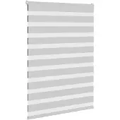 vidaXL Doppelrollo Hellgrau 110x150 cm Stoffbreite 105,9 cm Polyester