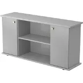Hjh OFFICE PRO KAPA SB | Sideboard | mit Türen - Grau/Silber mit Knauf Sideboard