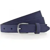 Tamaris Ledergürtel "Cornelia Silver", Damen, Gr. 75, blau, Rindsleder, unifarben, Gürtel Ledergürtel, weiches Veloursleder