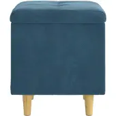 vidaXL Ottoman mit Stauraum Blau 40 x 40 x 45 cm Samt