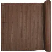 vidaXL Gartenzaun Doppelseitig Braun 1,8x5 m PVC