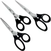 Leitz Scherenset 5426, 3-teilig, ergonomische Griffe, für Links-/Rechtshänder geeignet, L 165/185/200 mm, rostfreier Stahl/Kunststoff, schwarz