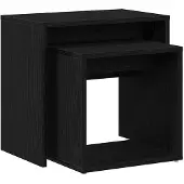 vidaXL Couchtische 2 Stk. Schwarz Eichen-Optik Holzwerkstoff
