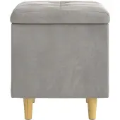 vidaXL Ottoman mit Stauraum Hellgrau 40 x 40 x 45 cm Samt