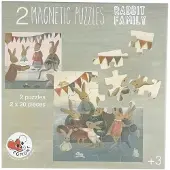 Egmont toys 2er Set magnetische Puzzles Familie der Hasen,