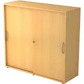 Hjh OFFICE PRO BETA 1753S - Buche 3 OH Schiebetürenschrank Bogengriff Metall