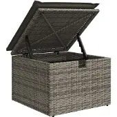 vidaXL 8-tlg. Garten-Sofagarnitur mit Kissen Grau Poly Rattan