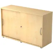 Hjh OFFICE PRO BETA 1752S - Ahorn 2 OH Schiebetürenschrank Bogengriff Metall