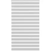 vidaXL Doppelrollo Hellgrau 135x200 cm Stoffbreite 130,9 cm Polyester