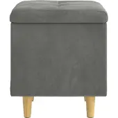 vidaXL Ottoman mit Stauraum Dunkelgrau 40 x 40 x 45 cm Samt