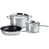 Le Creuset Triply 3er Set, Edelstahl-Kochgeschirr-Set