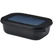 Mepal Multischüssel Cirqula - Mikrowellengeschirr - Multikom rechteckig 500 ml - Nordic black - Meal prep box - Frischhaltedosen mit Deckel