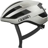ABUS Rennradhelm WingBack – einfacher Roadhelm für sportliches Fahren im Alltag und in der Freizeit – für Erwachsene und Jugendliche – lunar silver, Größe M