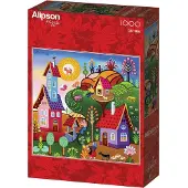 Alipson Puzzle Puzzle Cat Sun - 1000 Teile buntes Spielzeug