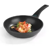 DS Produkte N8WERK Aluguss-Grillpfanne Midnight Edition 28 cm Heat Indicator Temperaturanzeige 3-Fach Ilag-Ultimate Beschichtung fettarmes Braten alle Herdarten