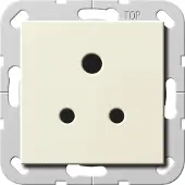 Gira 277201 Steckdose Round Pin 5 A System 55 Cremeweiß