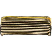 Strigo Schul-Etui Tasche für Mädchen, glänzend Gold