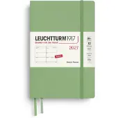 Leuchtturm Wochenkalender 2027 Paperback (B6+) - Englisch, Salbei, Hardcover
