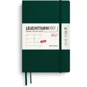 Leuchtturm Wochenkalender 2027 Paperback (B6+) - Englisch, Forest Green, Har