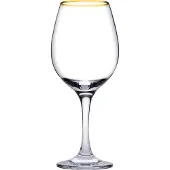 Pasabahce Weingläser Set Amber 6 Tlg. mit Goldrand 365 ml