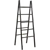 vidaXL Doppel-Handtuchleiter Schwarz 50 x 50 x 159 cm Bambus