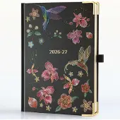 Merkloos Luxus Agenda 2026-2027 mit 3D Blumen Design