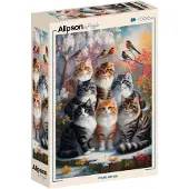 Alipson Puzzle Katze Winter 1000 Puppen