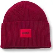 HUGO für Damen. 50502579 Saffa Mütze rot (OSFA), Lässig, Wolle
