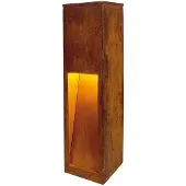 SLV 229410 RUSTY SLOT 50, Outdoor Standleuchte, TC-DSE, IP44, stahl gerostet, L/B/H 12/12/50 cm, max. 11 W