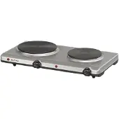 Eltac Doppelkochplatte DK 29, Edelstahl, 2 Kochzonen, stufenlos regelbar, 2500 Watt