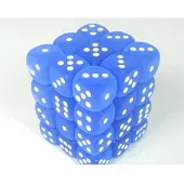 Chessex Frosted 12mm d6 Blue/white Dice Block (36 dice)