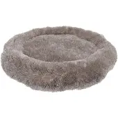 Benno Hundebett BALU rund 60x60x16 cm, Donut Kuschelbett mit Polypropylen-Füllung, cappuccino, maschinenwaschbar, rutschfester Boden, inkl. Kauknochen, Schlafplatz für Hunde