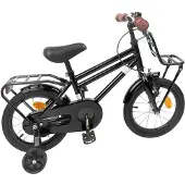 vidaXL Kinderfahrrad 16 Zoll für 4-6 Jahre alt Schwarz