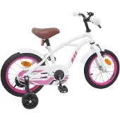 vidaXL Kinderfahrrad 14 Zoll für 3-5 Jahre alt Weiß