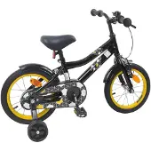 vidaXL Kinderfahrrad 14 Zoll für 3-5 Jahre alt Schwarz