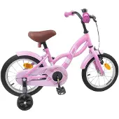 vidaXL Kinderfahrrad 12 Zoll für 2-4 Jahre alt Hellrosa