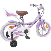 vidaXL Kinderfahrrad 16 Zoll für 4-6 Jahre alt Lila