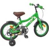 vidaXL Kinderfahrrad 14 Zoll für 3-5 Jahre alt Grün