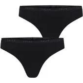 Falke 2-Pack Damen Tanga Daily Comfort, XXL, Schwarz, Uni, Baumwolle