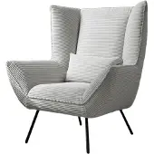 KAWOLA Sessel IVA Relaxsessel Cord hellgrau