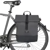 Merkloos Fahrradtasche wasserabweisend anthrazit, 2 in 1, für Gepäckträger