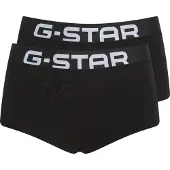 G-Star Panty "FADEN, BOY SHORTS", Damen, Gr. L, 2 Stk., Jersey, schwarz, Jersey, Obermaterial: 95% Baumwolle, 5% Elasthan, unifarben, Unterhosen Panty, mit Logobund