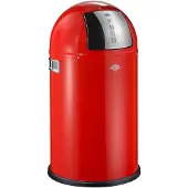 Wesco Pushboy junior Mülleimer in der Farbe rot, pulverbeschichtetes Stahlblech,